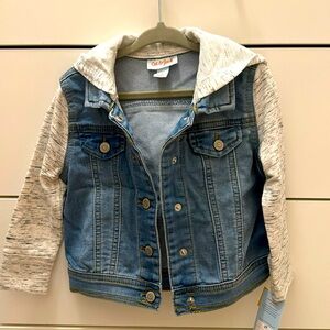 🐱Cat & Jack NWT Jean Jacket with kitty hoodie